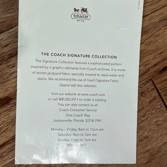 Coach Signature Stripe Hangbag - Picture 4 of 7